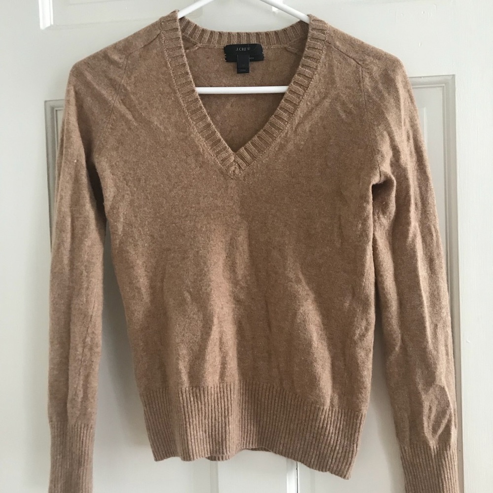 J. Crew beige cashmere blend sweater XS